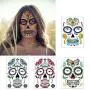 COKOHAPPY Halloween Temporary Face Tattoos Makeup Kit (13 Pack), Day of the Dead Sugar Skull Floral Black Skeleton Web Red Roses Full Face Mask Stickers Tattoo Families Party Supplies COKOHAPPY Halloween Temporary Face Tattoos Makeup Kit (13 Pack), Day of the Dead Sugar Skull Floral Black Skeleton Web Red Roses Full Face Mask Stickers Tattoo Families Party Supplies