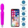 Wand Massager for Women, Compact Power Wand Massager, Wireless, 20x Multi-Speed Vibrations Silent Waterproof USB Chargeable Silent Waterproof USB Chargeable