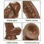Relax Woman 10 Inch Silicone Realistic Tools Female Waterproof for Women - Brown - Feizhuanjiyin1.3