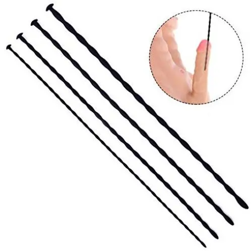 Cob Urethral Sounds Silicone Plug Multi Beads Urethral for Beginner 4 PCS Set