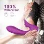 Adorime G-Spot Vibrator with Tongue Stimulator, Adjustable 3 Speeds Clitoris Massager & 9 Vibration Patterns Dildo Vibrator Dual Stimulation Rechargeable Waterproof Sex Toy for Women