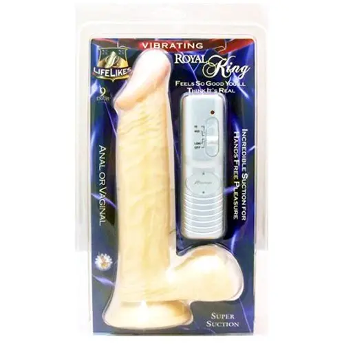 Nasstoys Lifelikes Vibrating Royal King Vibrator, Flesh, 9 Inch