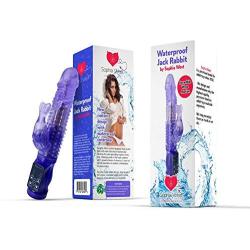 Vibrator for Women; Slim Line Passion Wave Vibrator Dildo with Clitoral Stimulation and Rotating Pearls in Head