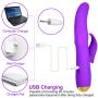 UTIMI G Spot Rabbit Vibrator Sex Toys for Women with Rotating Beads Dildo Clitoral Stimulator with 10 Vibration Modes