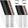 18 Sheets 4D Hair-Like Authentic Eyebrows Waterproof Eyebrow Tattoo Stickers Eyebrow Transfers Stickers Eyebrow Grooming Shaping Makeup Sticker for Women Girls, 9 Styles 180 Pairs