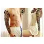 Pinkiou Temporary Tattoo Full Arm Body Stickers Arm Shoulder Tattoo For Man Women Buddha, Skull, Eagle eye, Beauty and Beast Etc (18-0093)