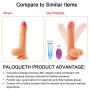 Realistic Dildo with 10 Strong Vibration 360°Swirling Motion for Women, PALOQUETH Dual Density Vibrating Vibrator with Wireless Remote Control Strong Suction Cup