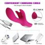 Fun-Mates Vibrating G Spot Clitoral Massager for Women and Couples Rechargeable Powerful Vibrating Rabbit Ear Female Masturbation with 4 Motors