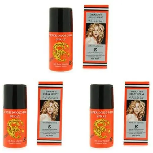 3 x Dragons 34000 Delay Spray for Men - Last Longer Safe Sex -PLUS LOVE POTION PEN