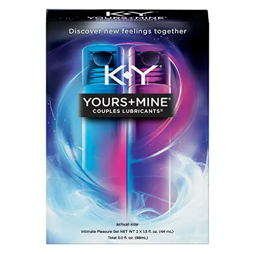 Lubricant for Him and Her, K-Y Yours & Mine Couples Lubricant, 3 oz, Couples Personal Lubricant and Intimate Gel. Sex Lube for Women, Men & Couples. Lubricant for Him and Her, K-Y Yours & Mine Couples Lubricant, 3 oz, Couples Personal Lubricant and Intimate Gel. Sex Lube for Women, Men & Couples.
