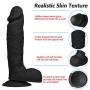 Realistic Silicone 9 Inch Dual Density Ultimate with Strong Base