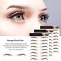 6 Sheets 3D Hair-Like Authentic Eyebrows Eyebrow Transfer Stickers Waterproof Eyebrow Tattoo Stickers Eyebrow Grooming Shaping Makeup Accessories, 60 Pairs (Medium Arch Eyebrow)