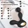 360 Degree Rotating P Stimulator with 3 Speeds and 10 Vibrations Toys for Men Plug, Tshirt