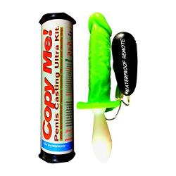 Copy Me! Penis Casting Ultra Kit with Waterproof Remote Control Vibrator, Handle Grip, Color Blast Green