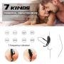 Electric Silicone Massage Ríng for Men P`ênís Rings for Six Couples 7 Speeds Ejáculátion Cóck Rīng Waterproof Clit- Stimulating Vibrate Thing Clock Ring for Dicks T-Shirt Perfect Gift&Party