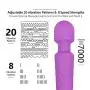 Waterproof Personal Cordless Wand Massager, Rechargeable Powerful Handheld Waterproof Body Massager with 20 Vibration Patterns and 8 Multi Speed for Full Body Massage(Purple) Waterproof Personal Cordless Wand Massager, Rechargeable Powerful Handheld Waterproof Body Massager with 20 Vibration Patterns and 8 Multi Speed for Full Body Massage(Purple)