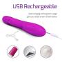 Lergo Heating Rabbit Vibrator Massager For Women, 7 Frequency, Thrusting Rotating Waterproof Handheld Massage Wand, Wireless USB Rechargeable Sex Toy For Adult Female, 9 Inch