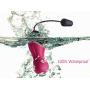 Sexy Slave Waterproof 10X Rechargeable Wireless Remote Bullet Vibrator - Vibrating Egg, Rose and Black