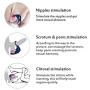 Vibrating Penis Ring Waterproof Rechargeable Rabbit Clitoris Stimulator Cock Ring Vibrator with 10 Speed Vibrations Sex Toy for Male Or Couples (Dark Blue)