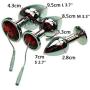 Adult Small Medium Large Full Metal Stainless Steel Anal Plug Electric Shock e-Stim Device Parts Accessories Butt Plug with Wire