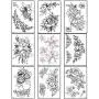 pengxiaomei 9 pcs Flowers Temporary Tattoos, Waterproof Sexy Temporary Tattoos Fake Body Art Arm Sketch Tattoo Stickers For Girls Shoulder Arm Leaf Tatoo Adults Beauty pengxiaomei 9 pcs Flowers Temporary Tattoos, Waterproof Sexy Temporary Tattoos Fake Body Art Arm Sketch Tattoo Stickers For Girls Shoulder Arm Leaf Tatoo Adults Beauty