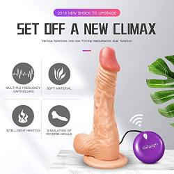 Personal Fitness Massager G~Spôt Vîb~rá~tör 12 Kinds of Rocking Vibration Modes Soft-Ðildǒ Waterproof, Remote Control, USB Charging, 360 Rotating Vibration, Magic