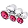 Skyvan 3PCS Steel Jeweled Sexy Stimulation Anal Butt Plugs Toys for Adult (Rose red) Skyvan 3PCS Steel Jeweled Sexy Stimulation Anal Butt Plugs Toys for Adult (Rose red)
