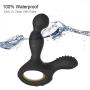 Vibrating Prostate Massager Heating Wireless Remote Anal Sex Toys Rotating Mens Anal Stimulation Silicone 10 Speed Vibration with 2 Powerful Motors for Male Orgasms & Couples BlackGold