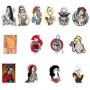 Sexy Stickers Tattoo Women Cartoon Princess Beauty Sticker Lady Decals Punk Vintage Retro Stickers for Water Bottle Travel Case Car Skateboard Motorcycle Luggage Guitar Bike Decal