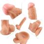 Abandship Realistic Dildo Ultra-Soft Dildo for Beginners with Flared Suction Cup Base for Hands-Free Play, Flexible Dildo with Curved Shaft for Vaginal (newflesh2)