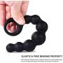 UTIMI Butt Plug Silicone Anal Beads Anal Sex Toys with Safe Pull Ring, 7.5"