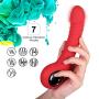 Personal Massager Stick,Rechargeable Wand for Relaxation,7 Modes,Red