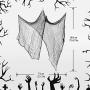 LessMo 3 Pack Halloween Creepy Cloth, 30 x 72 inch Spooky Fabric Gauze, Stretchy, Scary, for Haunted House, Outdoor, Yard, Home Halloween Party, Doorways Entryways Windows Decor, Gray+White+Black