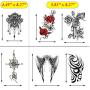 18 Pcs Full Arm Temporary Tattoo Stickers, Waterproof Temporary Tattoo,Black Body Tattoo Stickers For Women,Men,Halloween,Party,Masquerade