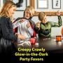 PartySticks Glow Critters 30pk Glow in The Dark Bug Toys and Glow Sticks - 3 Inch Fake Bugs Party Favors, Halloween Glow in The Dark Party Decorations - 10 Light Up Fake Toy Bugs, 20 Mini Glow Sticks