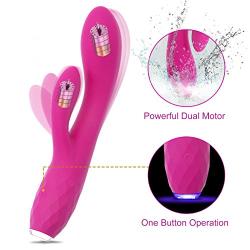 G Spot Rabbit Personal Dildo Vibrator - Silicone Clitoris Vagina Stimulator Massager Adult Sex Toys for Women Couples