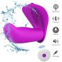 Wireless Massager with Remote Control, 10 Speed Frequency Waterproof Silicone Massager for Neck Relaxation and Back Relaxation