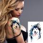 6 Sheets PADOUN Unicorn Geometric Tiger Wolf Waterproof Temporary Tattoos Sleeve Stickers, Fake Tattoos Body Tattoo Stickers for Men Women Girls Boys