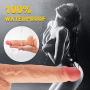 Thrusting Dildo Vibrator for G-spot Stimulation, Realistic Telescopic Penis with Rotation and Heating, Fondlove Wireless Automatic Anal Dildos Suction Cup Sex Toy for Women and Couples