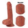 LXWMF 7.09 Inch Body Relax Massager Wand Soft Silicone Toy with Suction Cup Real Feel Massage