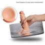 Realistic Ultra Dildo, iMiMi 7.5 Inches Penis Lifelike Soft Dildo for Beginner, Waterproof Penis Cock with Hands-Free Strong Suction Cup for Anal Play, Vaginal G-Spot and Masturbation（Flesh）