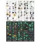 Glow In Dark Temporary Tattoo Stickers, Luminous Fluorescent Tattoos Waterproof Fake Tattoo Body Art Water Transfer Stickers Fun For Party Festival Club Party Decoration (10 Sheets)