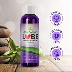 Personal Lubricant for Women and Men - Kiwi Berry Water Based Lube with Aloe & Carrageenan - Natural PH Balance Personal Moisturizer for Sensitive Skin - Silky Smooth Texture & Long Lasting Formula