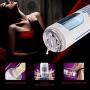 Male Masturbator Electric Masturbation Cups,KUUVAL Hand-Free Thrusting Silicone Rechargeable Thrusting Retractable Masturbator Large Size Powerful Rotation Realist Material