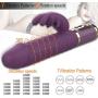 G Spot Rabbit Vibrator,360° Rotating Vibrating Dildo for Clitoris Stimulation Adult Sex Toys for Women Rechargeable Waterproof Silicone Vagina Penis-9 inch(Purple)