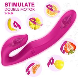 DDapen Dual Motor Rechargeable 10 Speeds V-ágǐná Strapless Strápǒn Vǐbrádǒr Double Vǐbráting Lěsbǐán Remote Control Massager