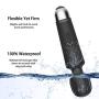 Wand Massager with 20x Magic Multi-Speed Vibrations, Cordless, Waterproof, Personal Handheld Electric Massager for Neck Shoulder Back Body Massage, Sports Recovery Muscle （Black Mini）