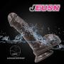 Labibing Realistic Real Soft Realistic-Ďìld`ɔ Waterproof Tools for Women Female-7.5 Inch, Pleasure Stick for Women Labibing (Color : Brown)