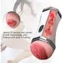 Male Hands Free Pockèt-Pûssy Men Mâsturbâtion Toys Relax Deluxe Adult Toys for Men Pleasure 2 in 1Double-Ended Design-8-frequency Vibration Mode-Intelligent Pronunciation（with Headset Mode）