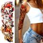 VANTATY 8 Sheets Extra Large 3D Realistic Animals Full Arm Temporary Tattoos For Men Women Fake Arm Sleeve Tattoo Maori Wolf Stickers Sexy Fox Tiger Flower Big Leg Tatoos Adults Gangster Girl Kid Lion